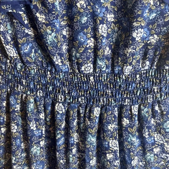 Max Studio Blue Floral Ruffled Mini Dress - Picture 13 of 14